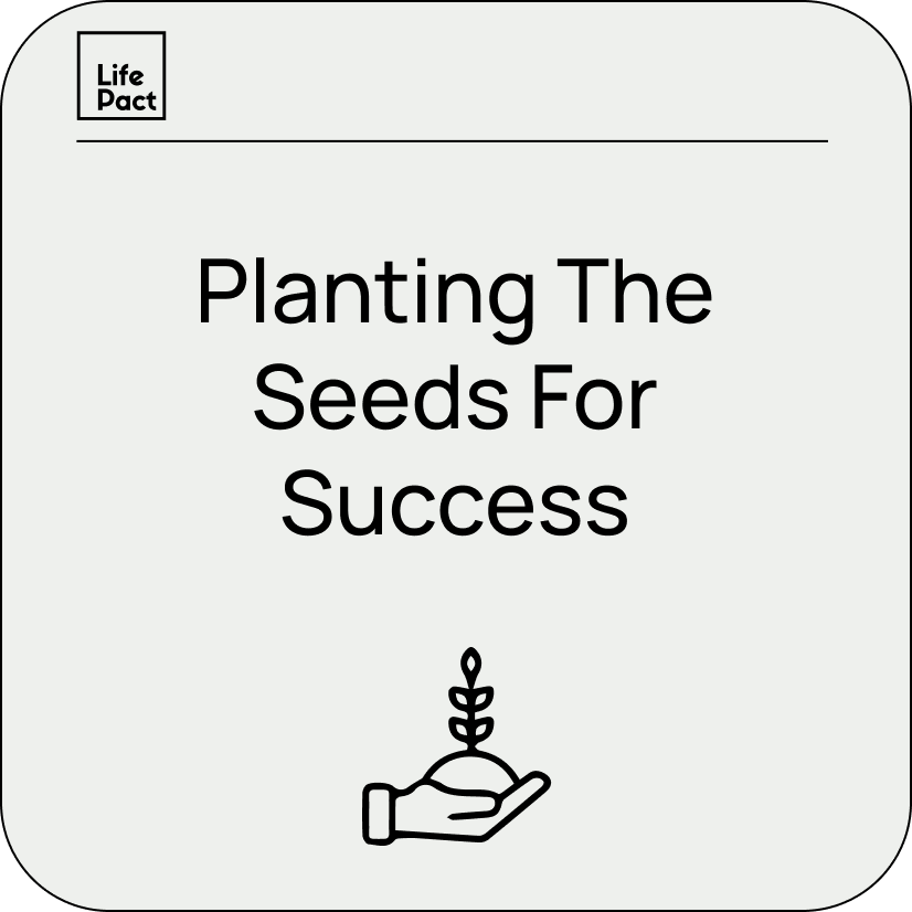 Planting the seeds for success card