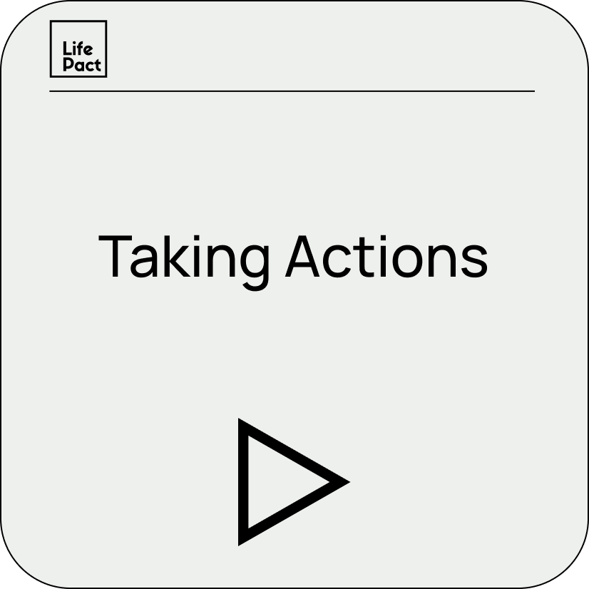 Taking actions card