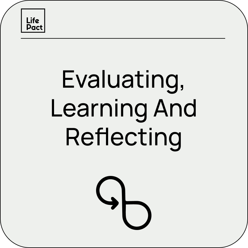 Evaluating, learning and reflecting card